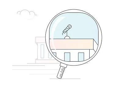 Search Microphone cloud empty space lines magnify search sky stage white