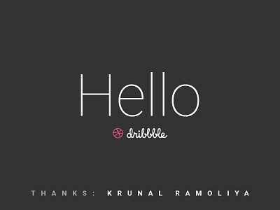 Hello, Dribbble!!! debut shot