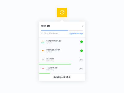 Daily UI #027 - Dropdown dailyui dropdown file sync