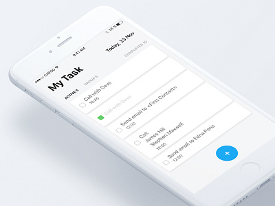 MyTask ios mobile task ui white