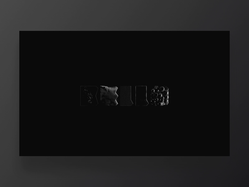 Filippo Bello - 3D Intro 3d animation black clean dailyui design flat gif minimal ui ux web design