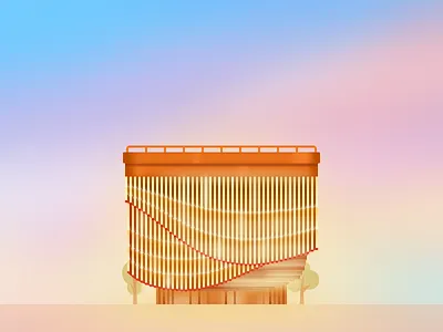 Fosun Foundation building illustration ui