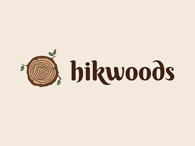 Logo concept Hikwoods brand branding clean design identity illustration logo print