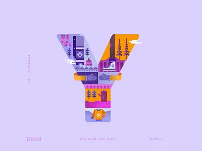 Hygge' illustrated Type alphabet hygge illustration scandinavia typography