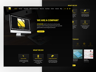 Nesia Game Web Design design landing page ui website