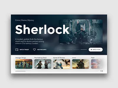 TV on Demand - UI Challenge clean concept demand design series tv ui