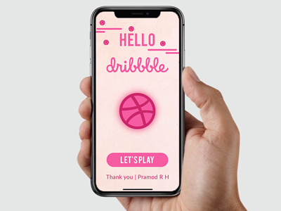 Hello Dribbble app design debut design dribbble graphic hello iphone x lets play thank you ui ui design