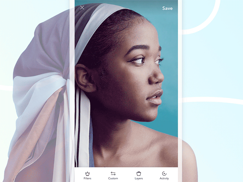 Perfector app animation app cadabra flat ios photo photo editor photography tools ui ux white