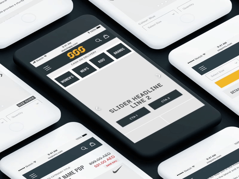 Mobile Search Bar Flow ecommerce interaction design mobile origami studio prototype search search bar ui ux