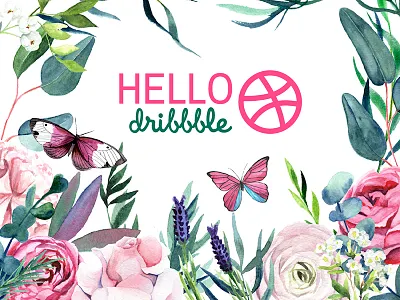 My first shot =) botanical butterfly eucaliptus garden love painting romantic rose watercolor watercolour wedding