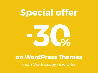 -30% on WordPress Themes design themes web wordpress