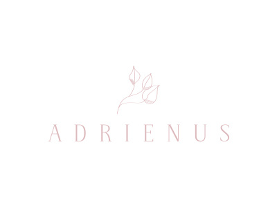 Adrienus branch leaf leaves logo minimalistic yoga