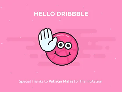 Hello Dribbble! art design dribbble hello thank you first shot design welcome