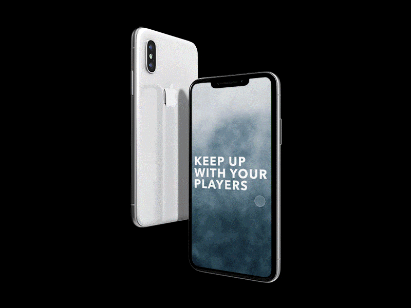 Player App animation app design flat iphonex mockup principle sports tracking ui ux