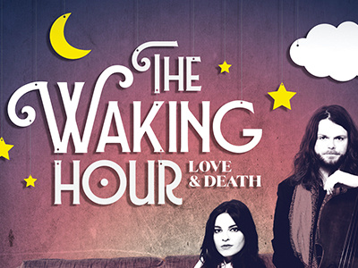 The Waking Hour - Album Art bands cover music orange print purple record red