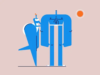 Couple3 animation beach character couple female male pair sun