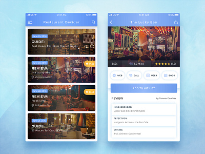 Conceptual Restaurant Decider App UI best shot booking colourful concept conceptual cool decider find modern restaurants search trendy