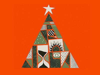 Christmas Tree card christmas design holidays illustration patterns