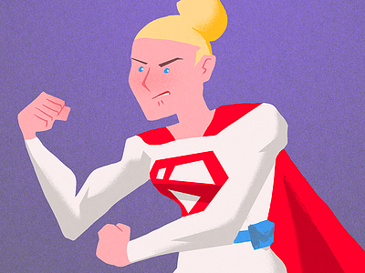 Supergirl based on a Kevin Wada design comic book illustration superhero