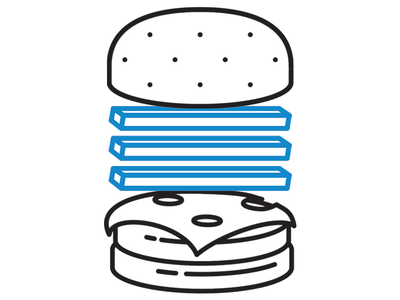 Burger & Fries animation burger food fries illustration