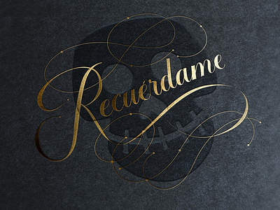 Coco Pixar - FanArt cocopixar disney gold lettering script type