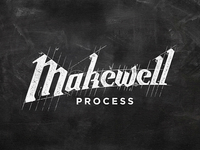 Makewell Process calk chalk lettering design hand lettering lettering logo process