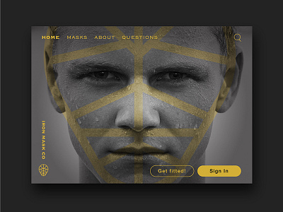 Iron Mask Landing Page icons landing page logos web webdesign