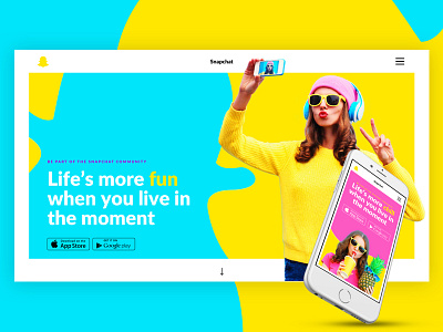 Snapchat Rebranding Concept design desktop mobile rebranding snapchat ui ui design visual design webdesign website