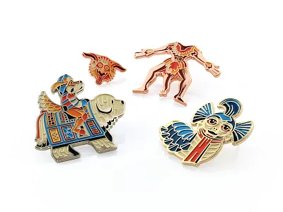 Patches & Pin Expo dan kuhlken dkng dkng studios enamel pin labyrinth nathan goldman pin sir didymus worm
