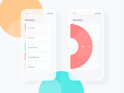 Calendar Concept ui ux web