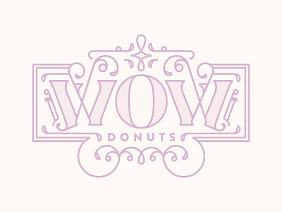 Wow! Logo candy custom font donuts frame lettering logo ornate restaurant vector