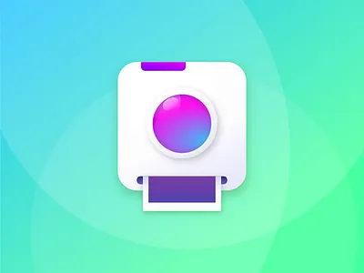 Polaroid Camera Icon app camera gravit designer icon polaroid skeuomorphic vibrant
