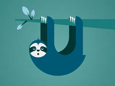 Stella the Sloth! animals app branding character design debut design digital drawing game design illustration sloth vector