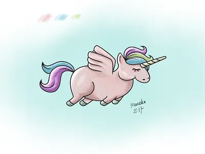 Flying Unicorn character digitalart digitalpainting illustration photoshop unicorn wacom
