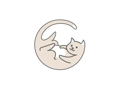 Logo for a pet shop cat fatty logo pet