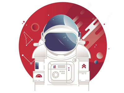 Cosmo cosmonaut cosmos illustration space star vector