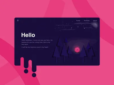 Hello Dirbbble china illustration user interface