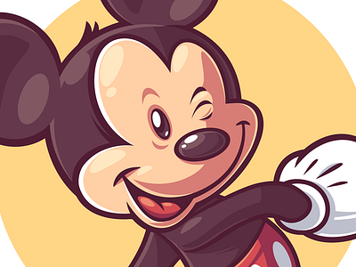 Vector free (Mickey) character funny illustration mickey smile vector