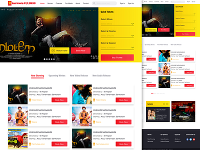 Movie ticket booking website movie booking responsive simple ui ux web