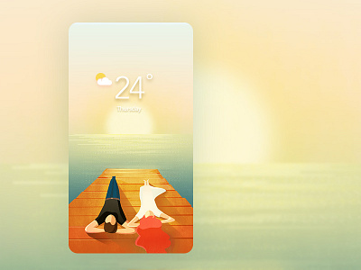 Mobile desktop wallpaper art clour illustration love sunshine sweet ui warm