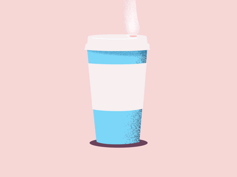 Coffee To Go after effects animation coffee coffee to go hand illustration smoke travel warm