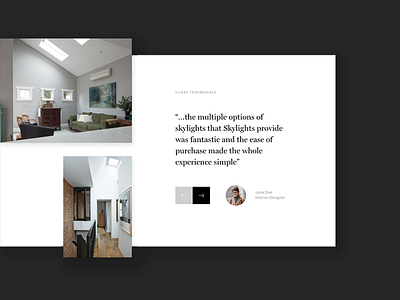 Testimonials Design client design minimal quote testimonials ui ux web web design