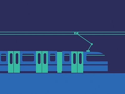 Train analogous flat illustration train vector