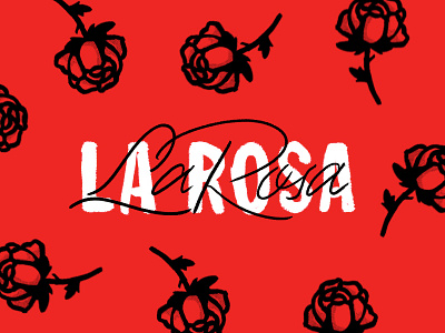 La Rosa branding flowers focus lab gordo lettering red rose tacos typography