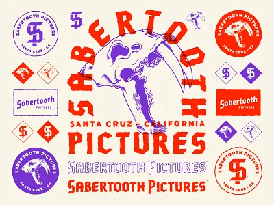 Sabertooth Pictures Branding branding brandmark handlettering lettering logo logotype monogram symbol typography wordmark