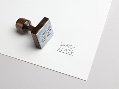 Sand + Slate: A minimalist swimwear line branding graphic design logo design minimal swimwear