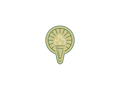 UAB Libraries Spirit Mark education flame gold icon library light logo torch uab