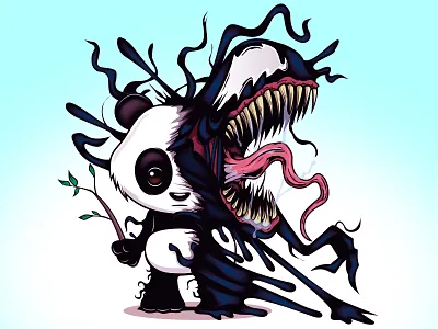 Current Mood adobe comics illustrator marvel panda vector venom