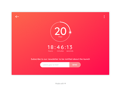 Daily UI - Day 014 - Countdown challenge countdown counter dailyui flat minimal ui ux