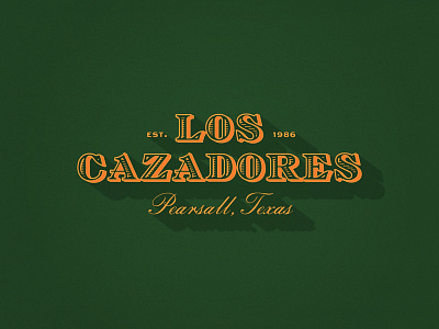 Los Cazadores Identity brand deer contest hunting identity lettering logotype los cazadores pearsall texas typography